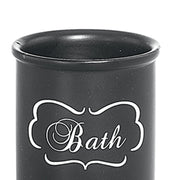 Portaspazzolini in ceramica di Gedy serie Chantal - Nero Matt