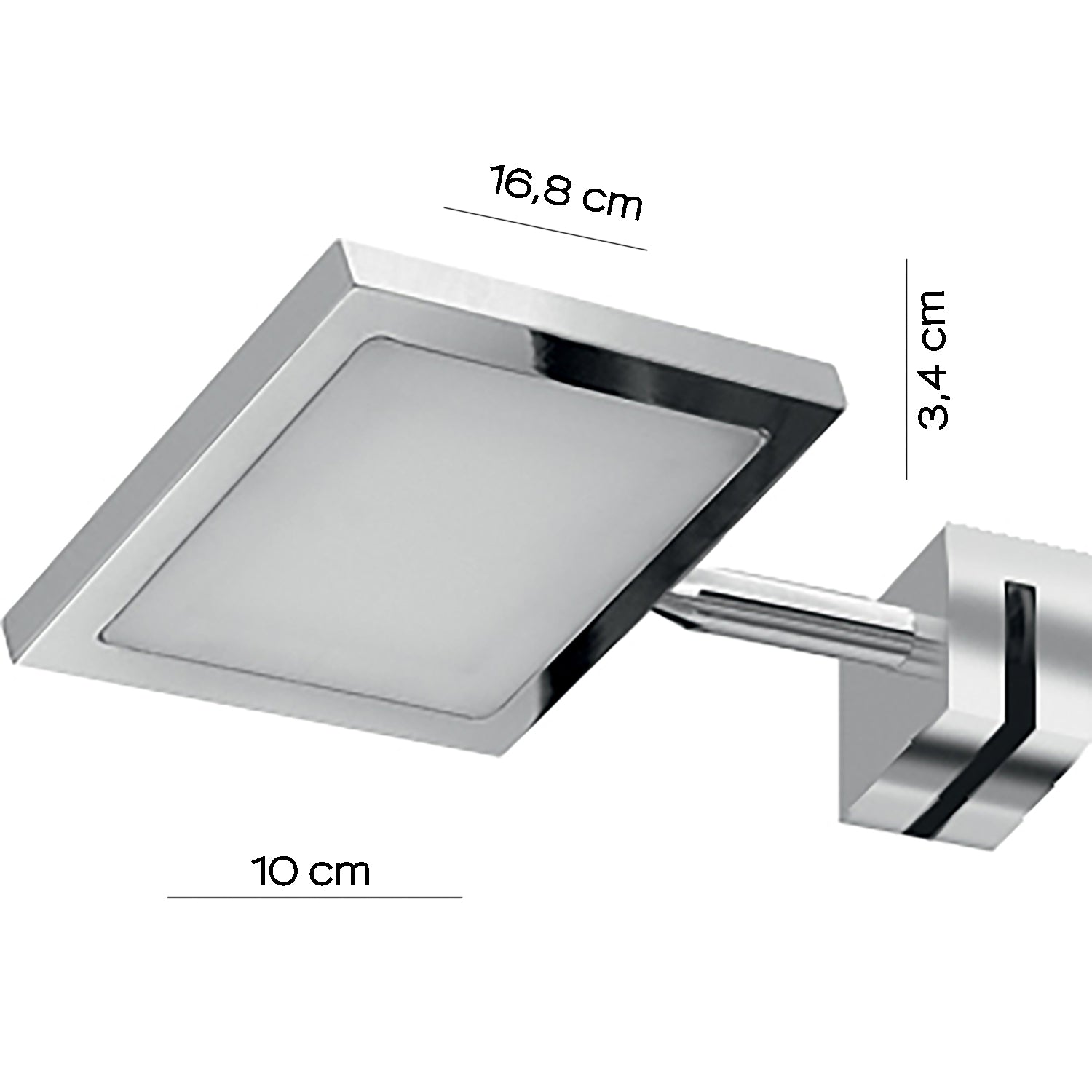 Lampada a Led con attacco universale a pinza modello Ibiza di Gedy - Cromato by CeramicStore | Lo specialista del tuo bagno