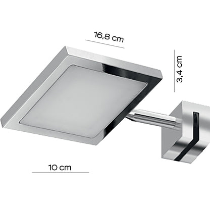 Lampada a Led con attacco universale a pinza modello Ibiza di Gedy - Cromato by CeramicStore | Lo specialista del tuo bagno