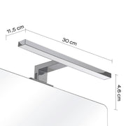 Lampada Led per specchio da 18 cm con attacco universale modello Madeira di Gedy - Cromato by CeramicStore | Lo specialista del tuo bagno