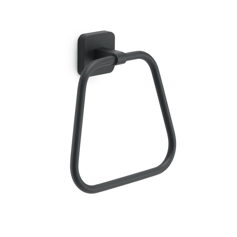 Portasalviette ad anello Gedy modello Tonga 17x4.6xH16 - Nero Matt by CeramicStore | Lo specialista del tuo bagno