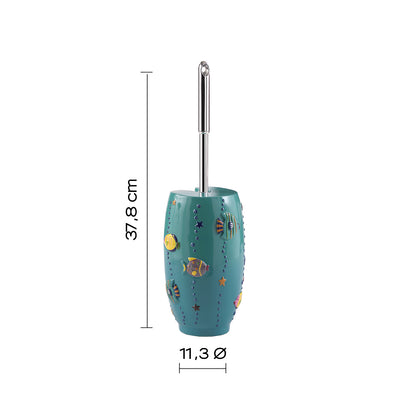 Scopino con ciuffo in setole Gedy serie Dori - Turchese by CeramicStore | Lo specialista del tuo bagno