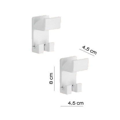 Set 2 pezzi appendini a muro di Gedy serie 2900 - Bianco by CeramicStore | Lo specialista del tuo bagno