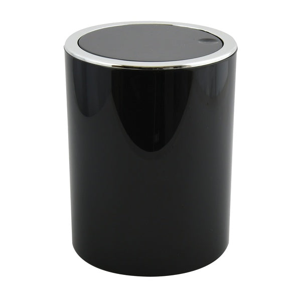 Cestino 6L in ABS modello Kamaka con coperchio basculante rimovibile - Nero by CeramicStore | Lo specialista del tuo bagno