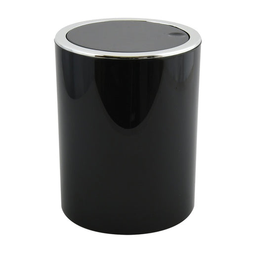 Cestino 6L in ABS modello Kamaka con coperchio basculante rimovibile - Nero by CeramicStore | Lo specialista del tuo bagno