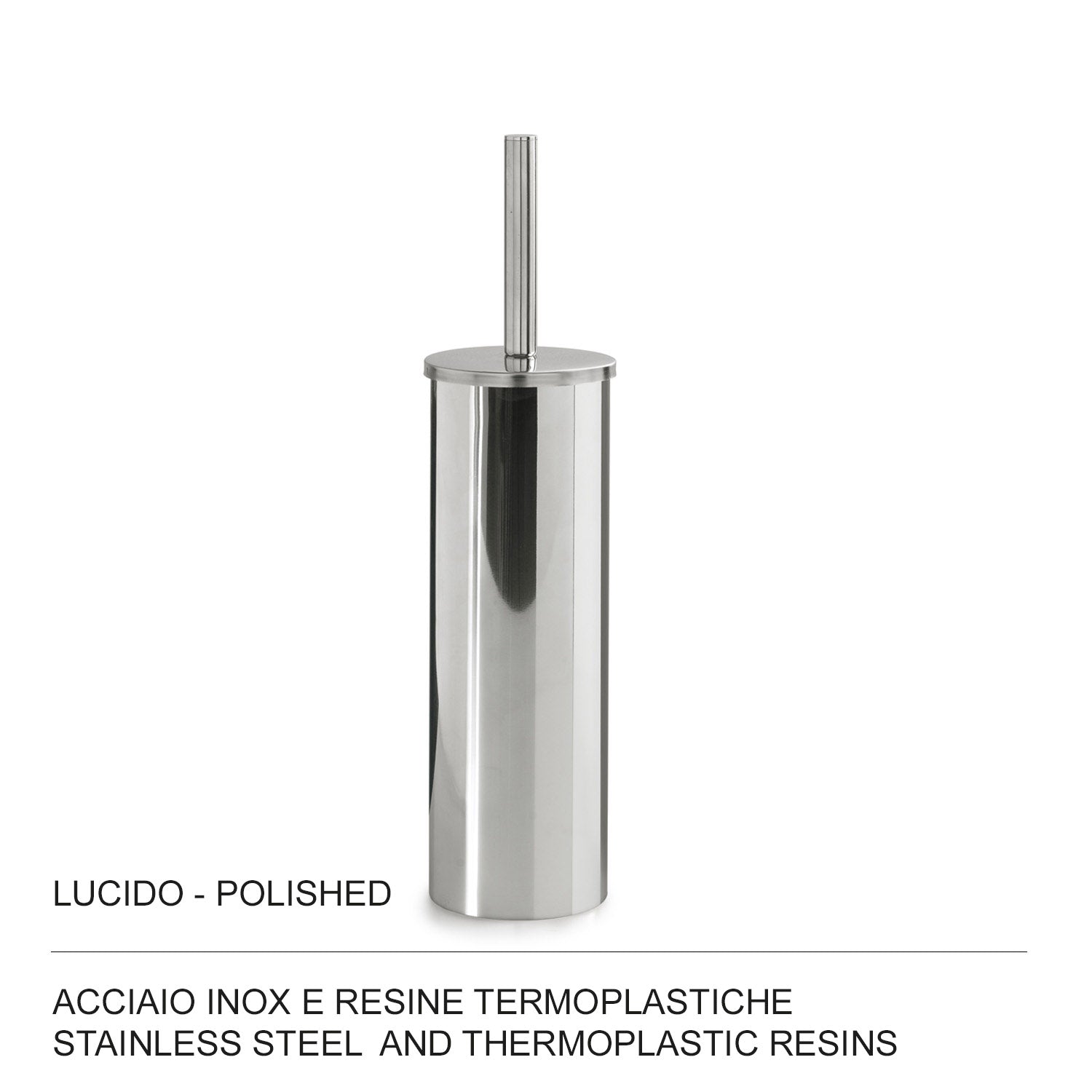 Scopino con ciuffo in setole Vermont Pro di Gedy - Cromato by CeramicStore | Lo specialista del tuo bagno