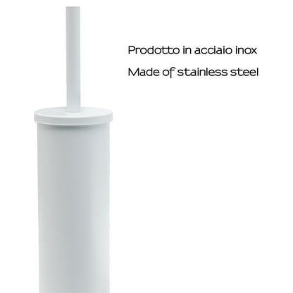 Scopino con ciuffo in setole Gedy modello Tonga - Bianco Matt by CeramicStore | Lo specialista del tuo bagno