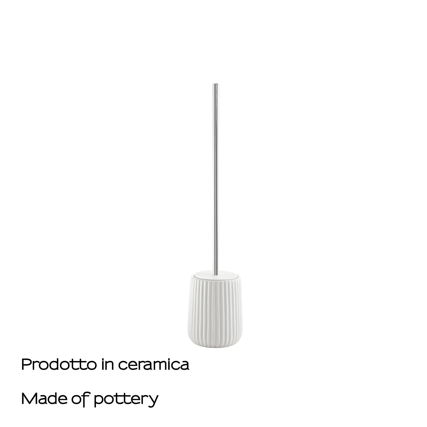 Scopino da appoggio Gedy modello Marika con ciuffo in setole - Bianco by CeramicStore | Lo specialista del tuo bagno