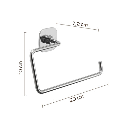 Porta asciugamani ad anello in acciaio inox e cromall Teide di Gedy - Cromato by CeramicStore | Lo specialista del tuo bagno