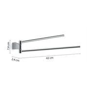 Porta asciugamani a snodo in Acciaio Inox Gedy serie Tonale - Cromato by CeramicStore | Lo specialista del tuo bagno