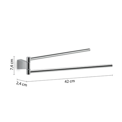 Porta asciugamani a snodo in Acciaio Inox Gedy serie Tonale - Cromato by CeramicStore | Lo specialista del tuo bagno