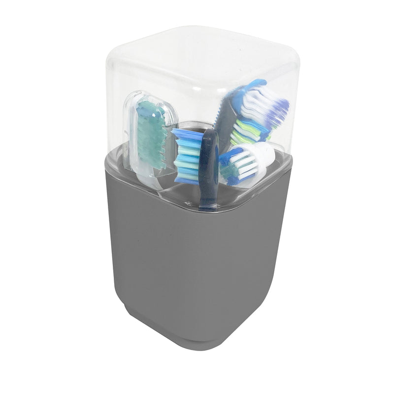 Porta testine per spazzolino elettrico da appoggio Gedy serie Seventy - Grigio