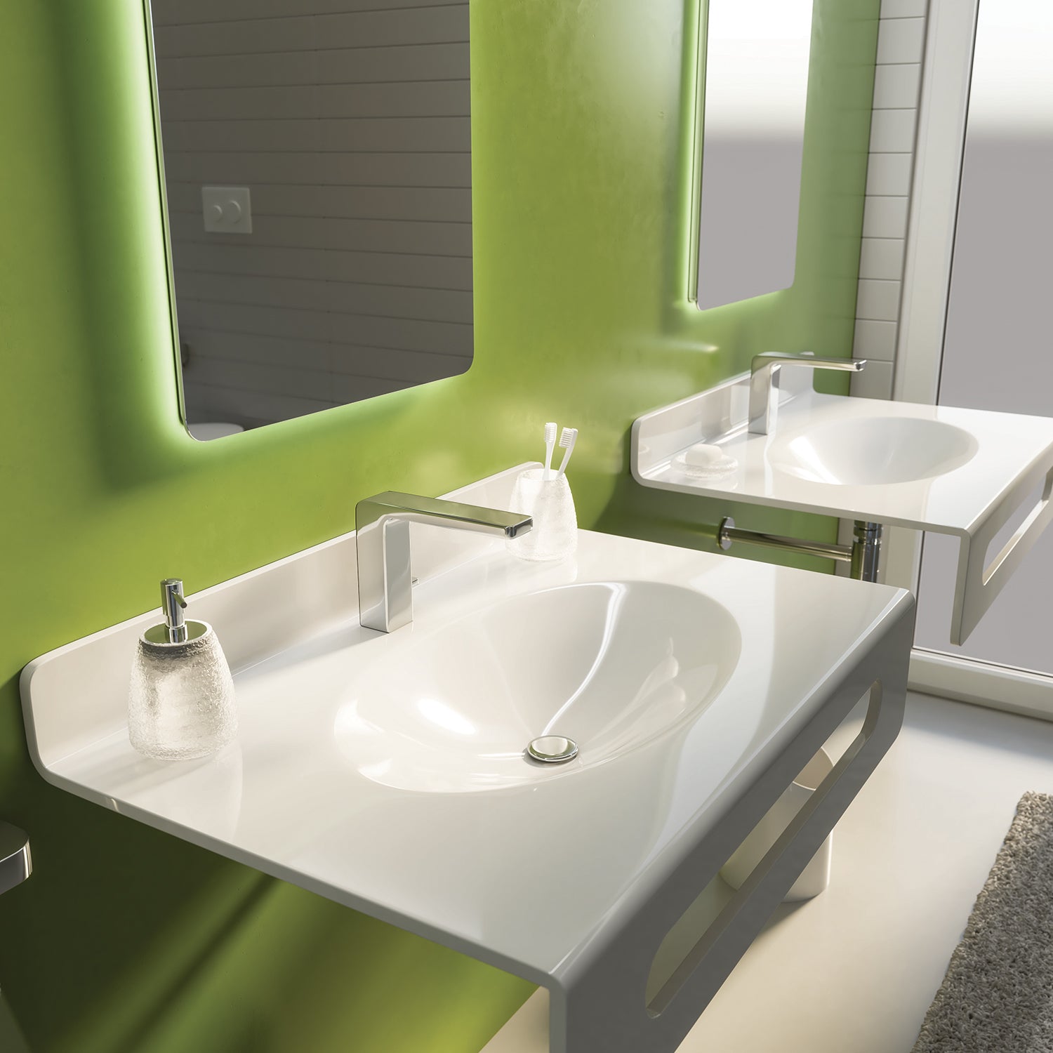 Portasapone in resina Gedy serie Irina - Bianco